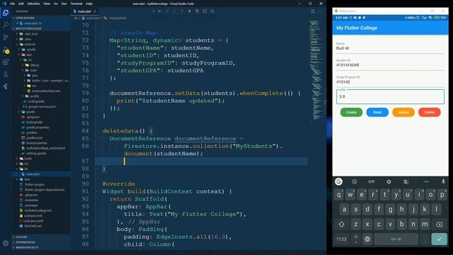 10 Delete Data from Firebase - Flutter Firebase Basic CRUD Tutorial