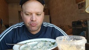 ОБЖОР пельмени с майонезом и хлебом/завтрак/мукбанг/еда