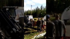 Заготовка дров в Финляндии.