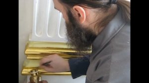 Работа с суперпоталью в интерьере. золотая вата