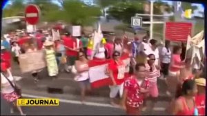 Manifestation anti islam anti mosquée Tahiti juillet 2014