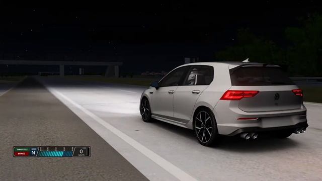 Volskwagen Golf R MK8 Akrapovic Performance Test Highway Assetto Corsa