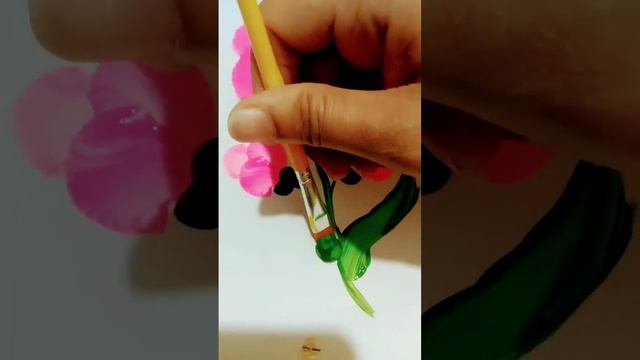 One Stroke Flowers penting |?#art #flowers  #shortvideo#shorts #short