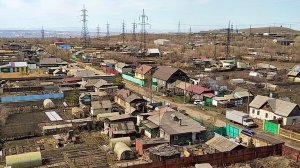 Магнитогорск, посёлок Горнорудный, район Спутника, левобережье, вид сверху (22.04.2019)