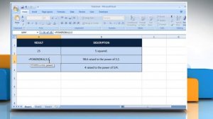 How to use the POWER function in Excel