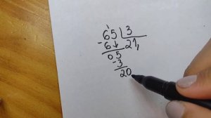 "65 dividido por 3" "65/3" "65:3" "Dividir 65 por 3" "Dividir 65 entre 3" "aula de matemática"