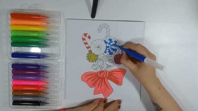 Раскраска - антистресс " Сладости " смотреть онлайн