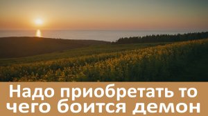 Надо приобретать то, чего боится демон