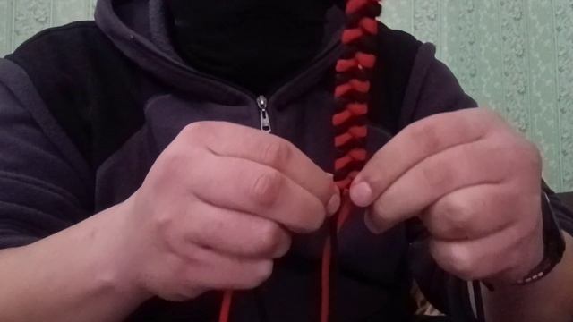 Плетение одного браслета из двух  паракордов.