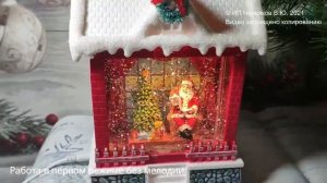 Новогодний светильник фонарь со снегом внутри музыкальный - ХИТ 2021 года!