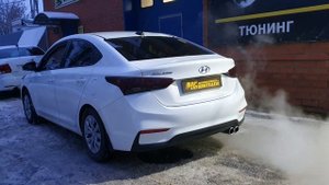 Негромкий прямоток Hyundai Solaris New 1,4