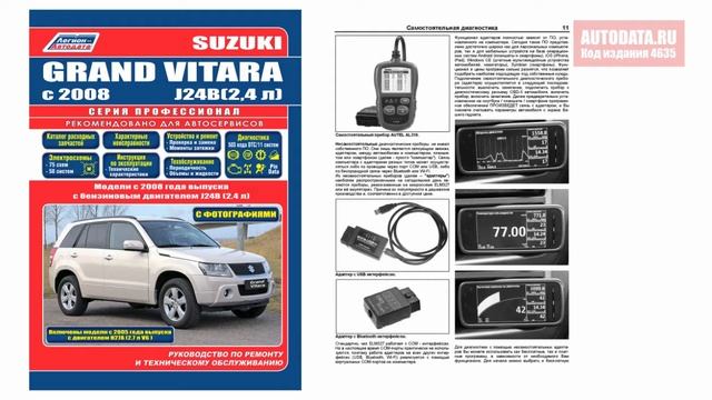 Руководство по ремонту Suzuki Grand Vitara с 2008, включены модели с 2005 бензин