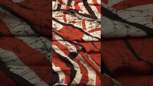 Dark Red Color Bishnupur Soft Silk with Hand Batik смотреть онлайн