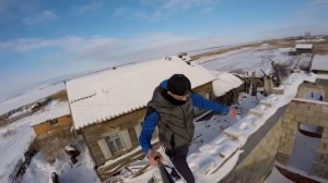 Gopro:ЗАЛЕЗ НА КРЫШУ,ЗИМА 2017)