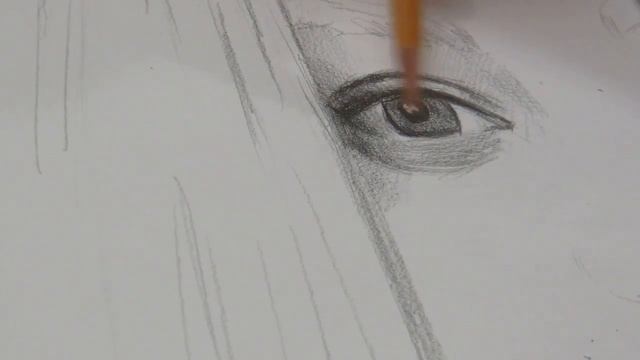Процесс рисования глаза карандашом смотреть онлайн