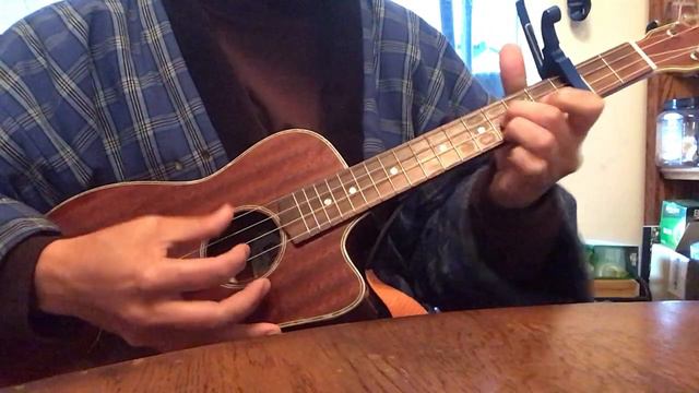 進撃の巨人 Attack On Titan. Yuugure no Tori (夕暮れの鳥 "The Bird at Dusk"). With a baritone ukulele