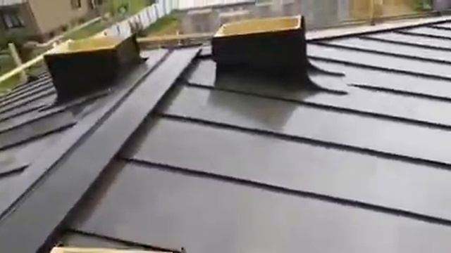Законченная крыша из двойного стоячего фальца смотреть онлайн