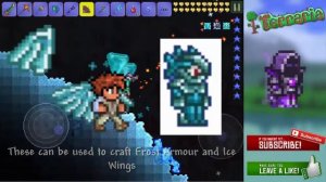 Terraria 1.2.4 IOS/Android | How to Get Frost Wings/Armour | Ice Golem