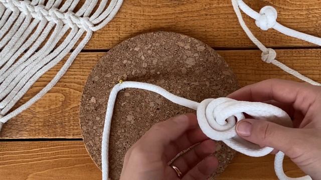 Однопрядный мусинг в четыре оборота/Macrame/Макраме уроки/МКмакраме
