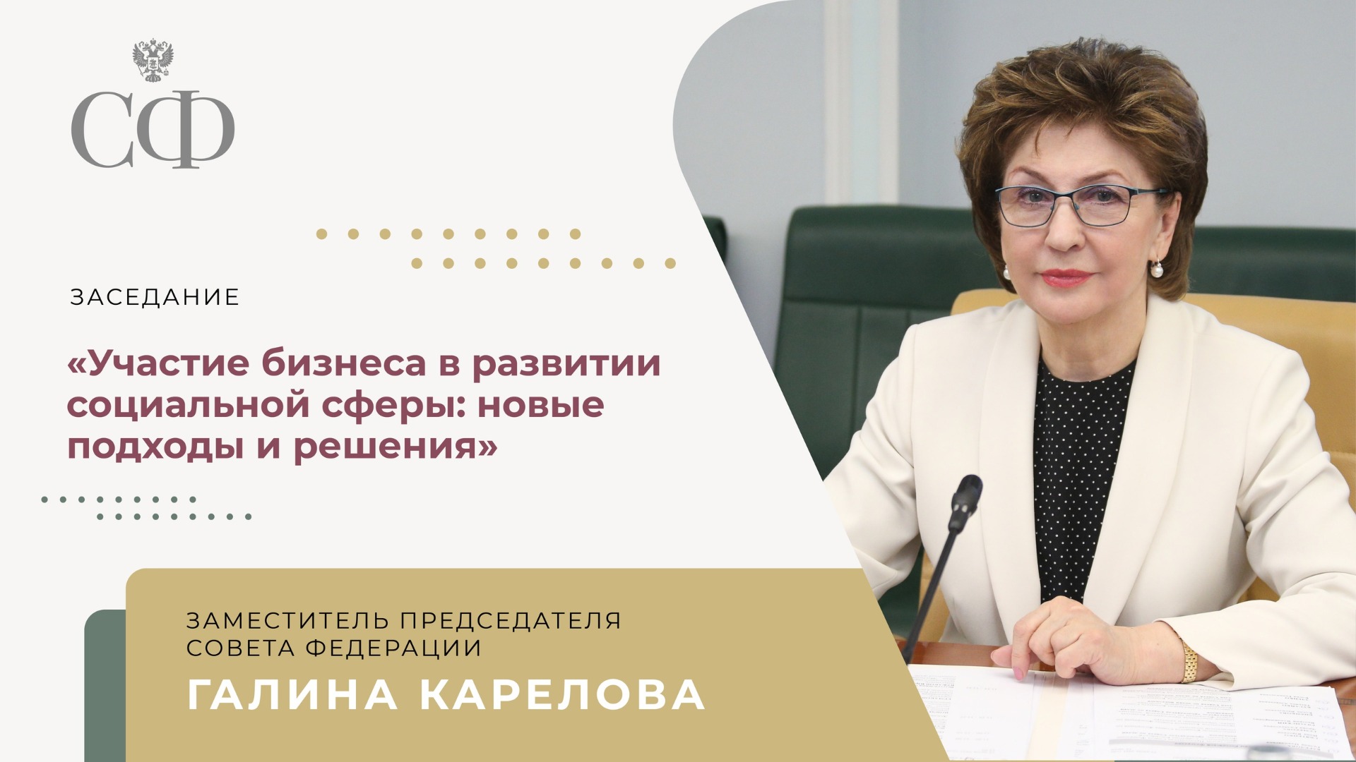 Заседание Совета по развитию социальных инноваций субъектов Российской Федерации при СФ