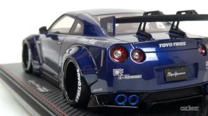 1/18 Ignition Model Liberty Walk LB-Works Nissan GT-R (R35) Blue review - 4K video