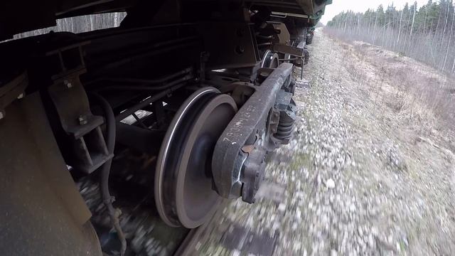 [GoPro] Тележка грузового вагона ЦНИИ-Х3-0 1 / Freight car bogie 1 смотреть онлайн