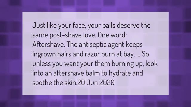 Can I put aftershave on my pubic area? смотреть онлайн