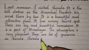 A Visit to Hill Station Essay/Essay Writing in English/Neat Handwriting/Master Handwriting