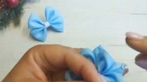 Новогодние бантики канзаши для девочек/Мастер класс/Так сможет сделать каждый/