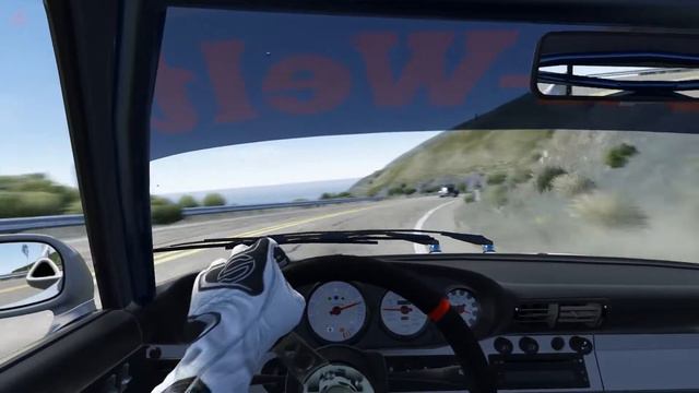 Porsche 911 (993) RWB Speeding and Crash OnBoard on Pacific Coast Highway - Assetto Corsa смотреть онлайн