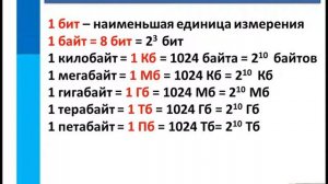 Часть 1  Измерение информации  Единицы измерения информации