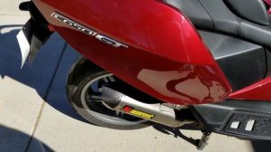 Akrapovic exhaust on a 2013 BMW c650gt scooter