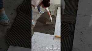 Стройка женскими руками. Укладка плитки 60*60,часть 1.