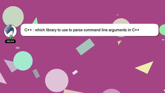 C++ : which library to use to parse command line arguments in C++