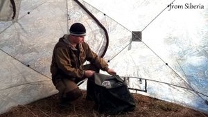 Палатка Куб 2,20 + Печь "Экономка малая". Первые впечатления.