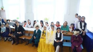 Учащиеся 4 класса Гапцахской СОШ Сагърай Лезги халкь
