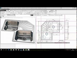 Компас-3D v17. Кухонная мойка