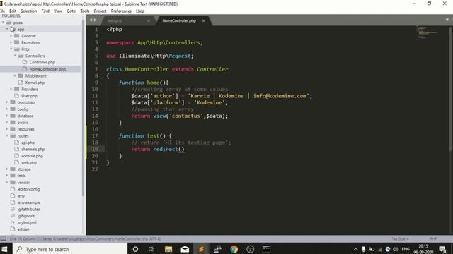 How to redirect in Laravel : Laravel 7 Tutorial