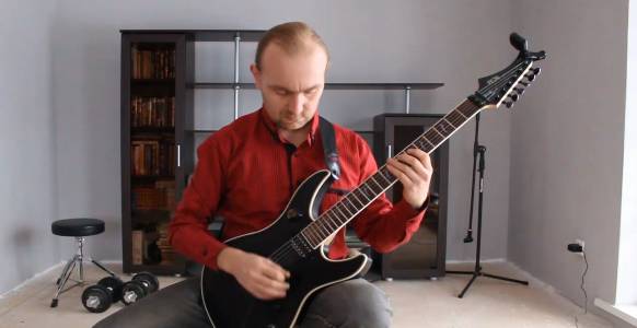 A. Komarovskiy Violin etude A Dur for electric guitar