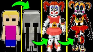 КАК МЕНЯЛАСЬ БЕЙБИ И ЕЕ ЖИЗНЕННЫЙ ЦИКЛ В МАЙНКРАФТ фнаф майнкрафт fnaf minecraft