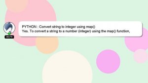 PYTHON : Convert string to integer using map()