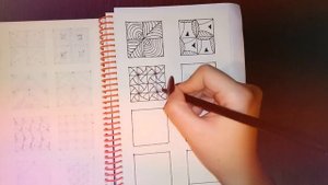 Дудлинг для начинающих ● 16 УЗОРОВ ●Графика Дудлинг Зентангл ● Часть 1