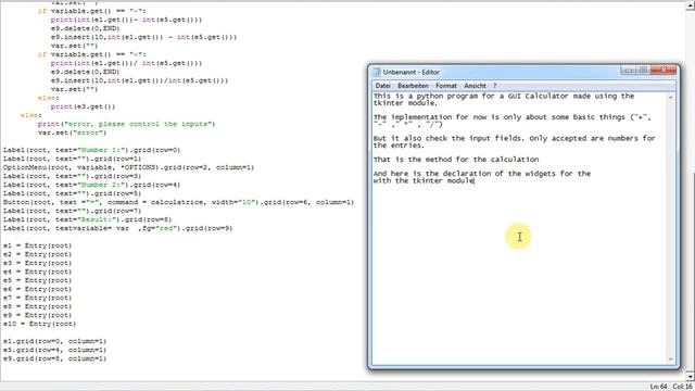 Gui Calculator in python 3 using tkinter смотреть онлайн