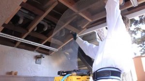 How to lath a ceiling under a deck before stucco.