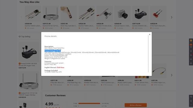 Видеопередатчик со встроенным микрофоном RUSH TANK ULTIMATE PLUS - FPV VTX Transmitter Built-in Mic смотреть онлайн