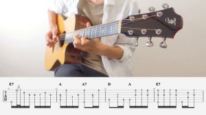 【TAB】The Entertainer - Scott Joplin - FingerStyle Guitar ソロギター【タブ】