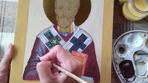 Написание иконы. Урок # 4 часть 2. Пишем фелонь, вторая плавь.