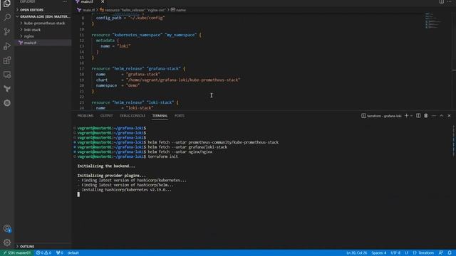Deploy nginx webserver in Kubernetes cluster & monitor its logs using Loki & Grafana.