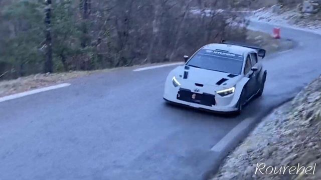 Hyundai i20 Hybrid Rally1 - Rallye Monte-Carlo 2022 Tests - Ott Tänak / Martin Järveoja (HD) смотреть онлайн