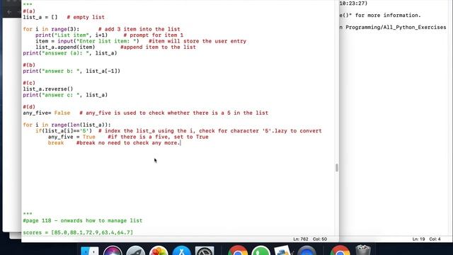 python list manipulation d